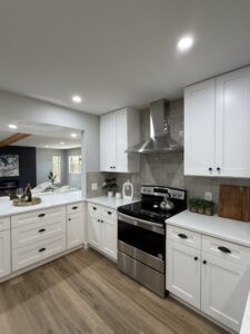 tampa location, home with stainless steel range hood.