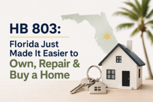 HB 803: Florida Just Made It Easier to Own, Repair & Buy a Home